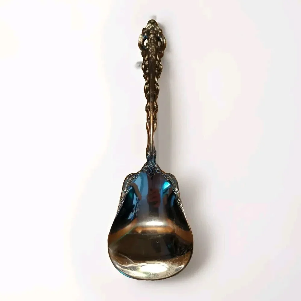 Oneida Da Vinci Stainless Casserole Serving Spoon Cube Mark